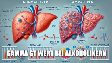 Wie hoch ist der Gamma GT Wert bei Alkoholikern?