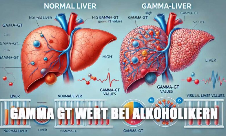 Wie hoch ist der Gamma GT Wert bei Alkoholikern?