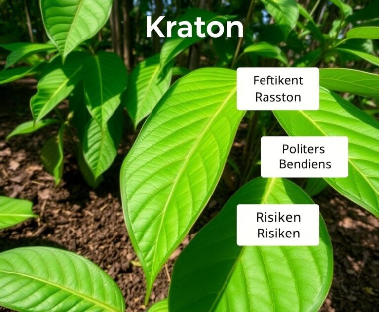 Kratom: Wirkung, Nutzen und Risiken [Bildinhalt mit KI erstellt]