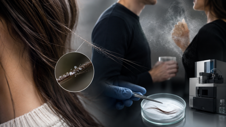 Amphetamin und MDMA Kontamination Haare [Bildinhalt mit KI erstellt]