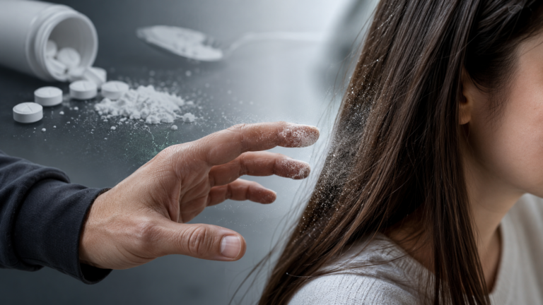 Opiate Kontamination Haare [Bildinhalt mit KI erstellt]