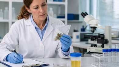 Klinische Untersuchung von Cannabisproben [Bildinhalt mit KI erstellt]