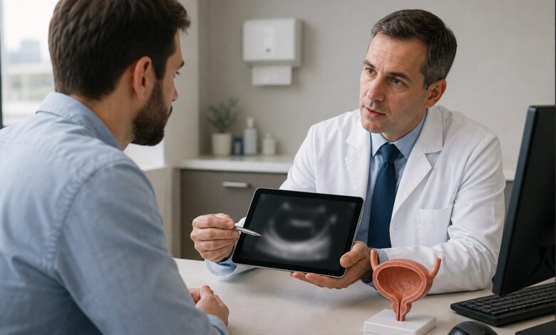 Urologische Beratung zu Blasenschäden [Bildinhalt mit KI erstellt]